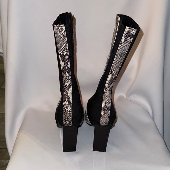 L'INTERVALLE SNAKESKIN HEELED BOOTS - Picture 4 of 6